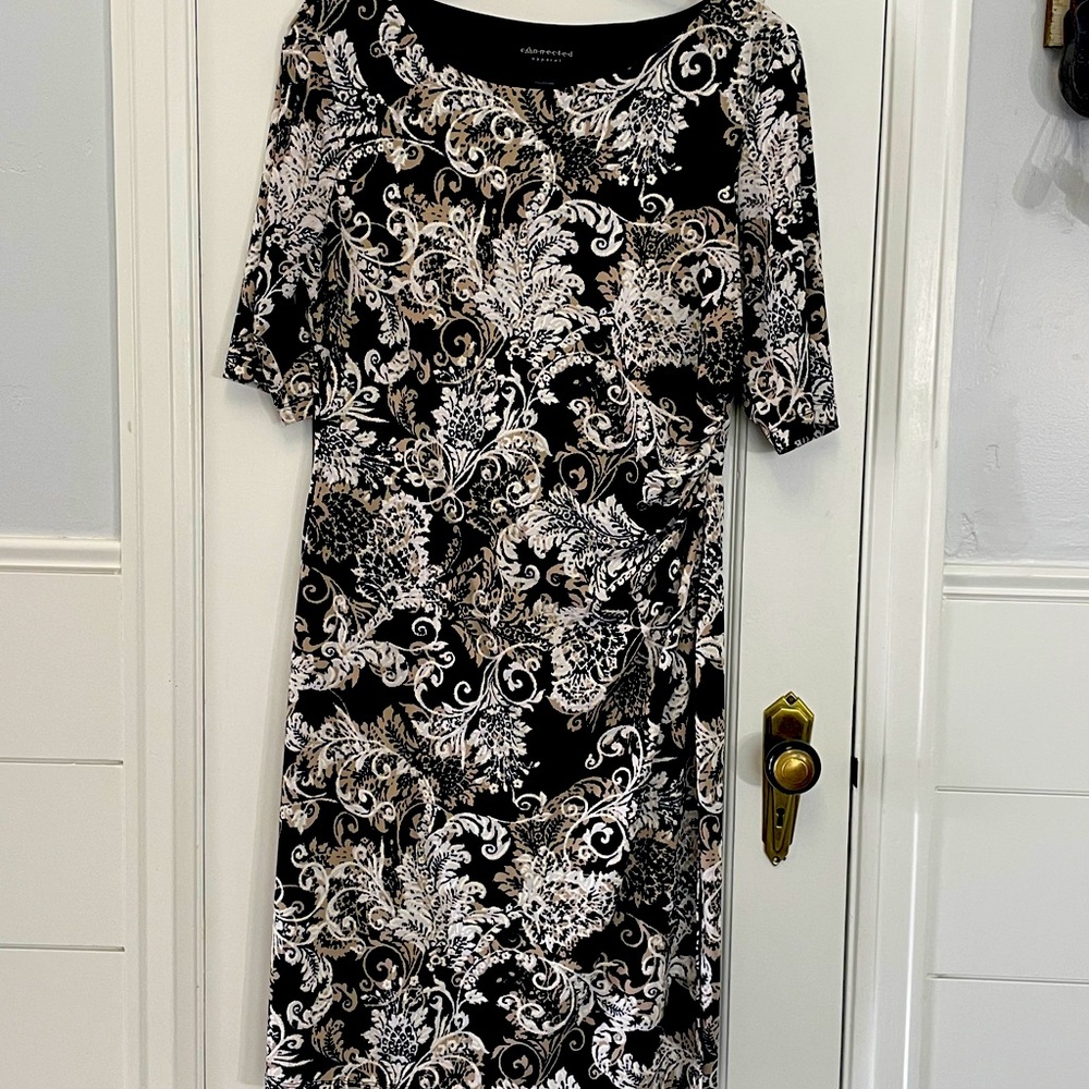 Connected Brand ruche waisted dress